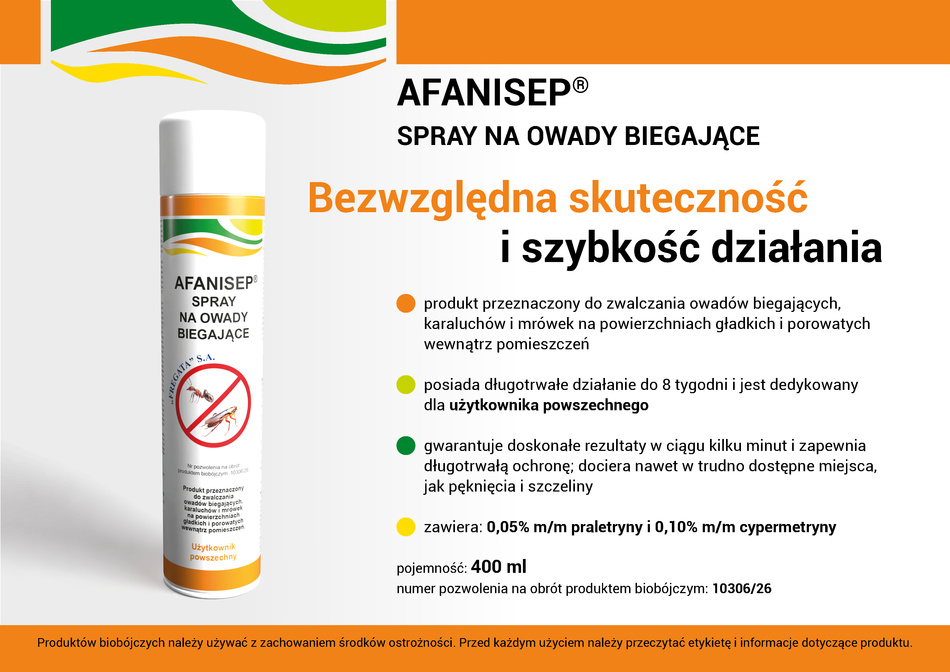 AFANISEP® SPRAY NA OWADY BIEGAJĄCE